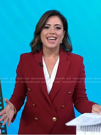 Chloe’s red double breasted blazer on Today