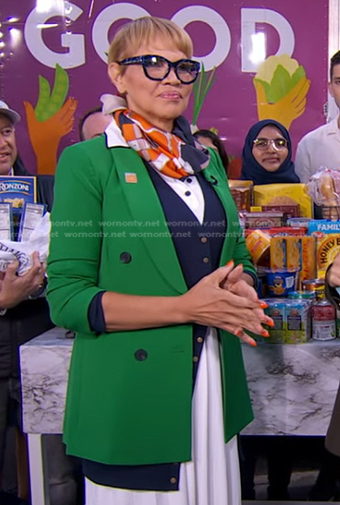 Claire Babineaux-Fontenot’s green blazer on Good Morning America