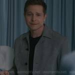Dex’s grey suede jacket on American Horror Story Delicate