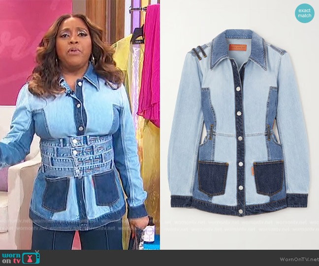 Dodo Bar Or Joplin color-block denim shirt worn by Sherri Shepherd on Sherri
