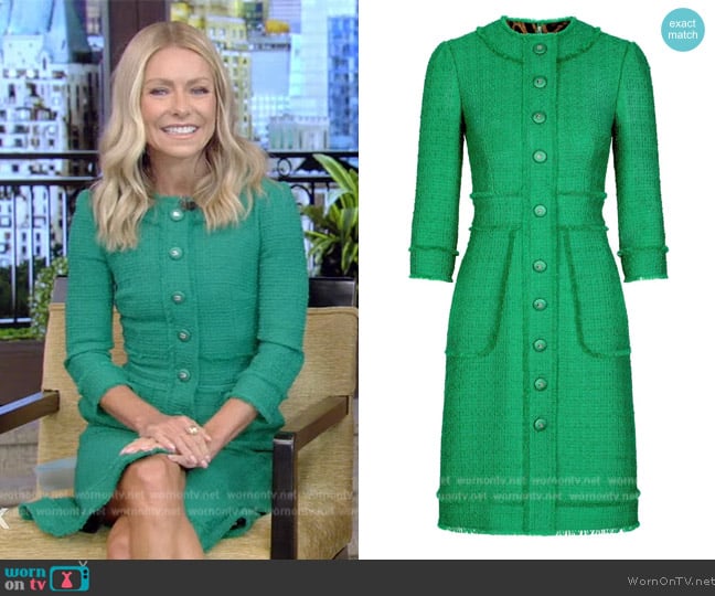 Dolce & Gabbana Wool-blend minidress worn by Kelly Ripa on Live with Kelly and Mark