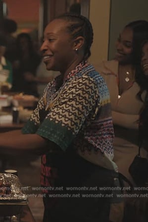 Dre’s stripe knit shirt on The Chi