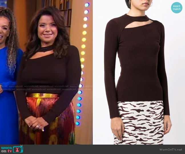 Diane von Furstenberg Barton Top worn by Ana Navarro on Good Morning America