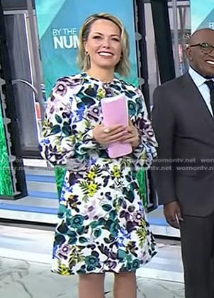 Dylan’s floral print tie neck dress on Today