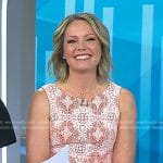 Dylan’s white overlay lace dress on Today