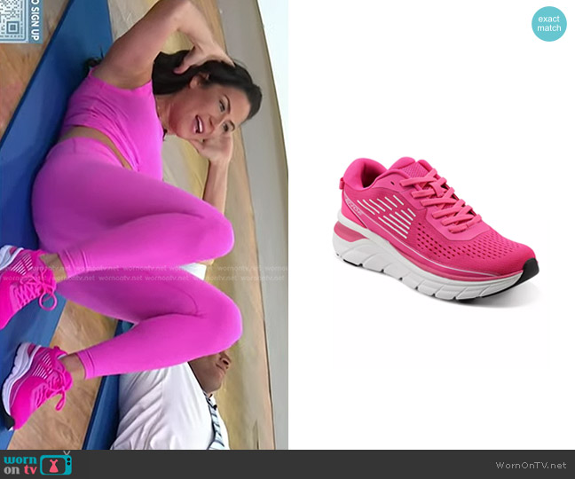 Easy Spirit Mel Emove Walking Shoes in Medium Pink worn by Stephanie Mansour on Today