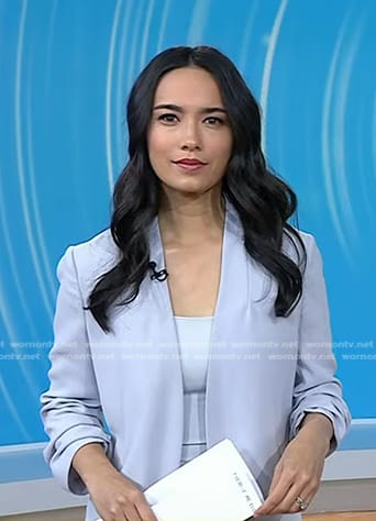 Emilie’s light blue open jacket on Today
