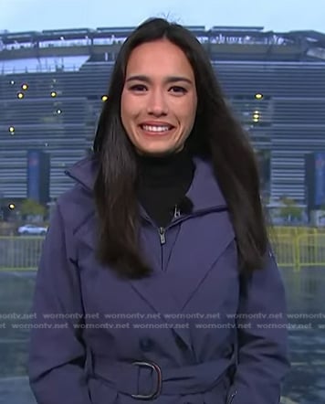 Emilie’s purple belted coat on Today