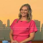 Emily West’s pink tie waist dress on Today