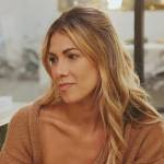 Erin’s brown zip collar knit sweater on The Real Housewives of New York City