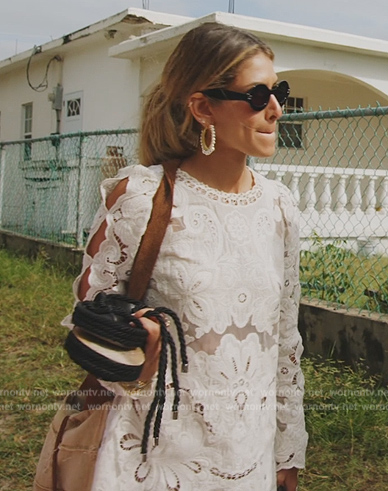 Erin’s white lace dress on The Real Housewives of New York City