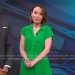 Eva’s green pleated dress on Good Morning America