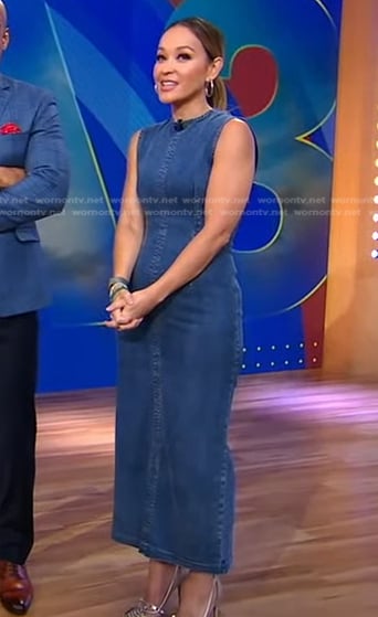 Eva’s sleeveless denim dress on Good Morning America