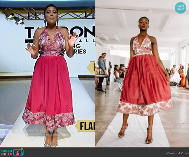 Evan Hirsch Transforming Halter Dress worn by Tamron Hall on Tamron Hall Show