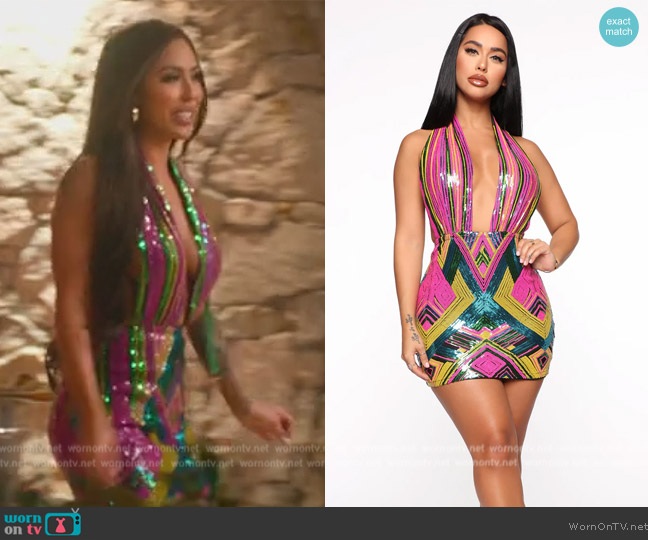 Fashion Nova All Types Sequin Mini Dress worn by Kayla Carmona (Kayla Carmona) on Selling the OC