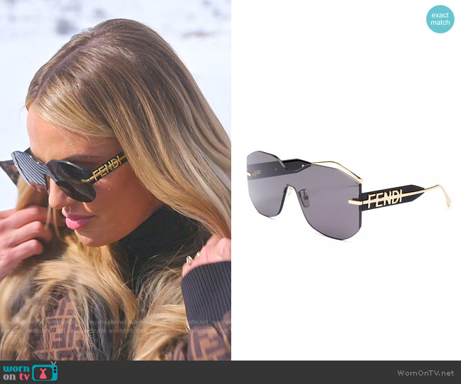 Fendi Shield Sunglasses worn by Whitney Rose on The Real Housewives of Salt Lake City