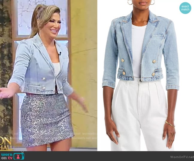 Generation Love Cosmo Denim Blazer worn by Emily Simpson on Tamron Hall Show