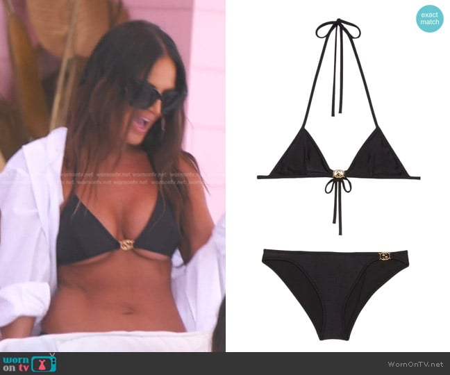 Gucci Interlocking G bikini set worn by Lisa Barlow on The Real Housewives of Salt Lake City