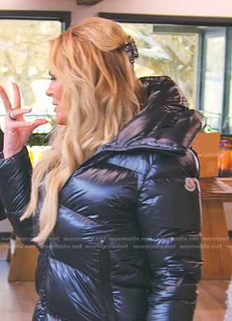 Heather’s black down jacket on The Real Housewives of Salt Lake City
