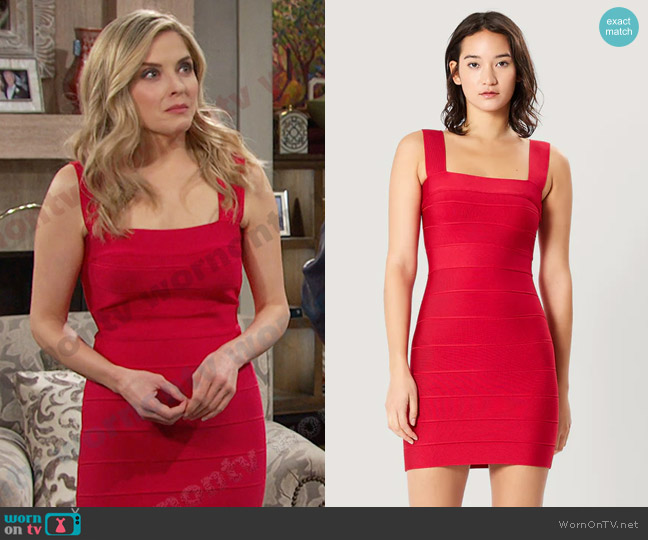 Herve Leger Icon Cutout Mini Dress worn by Theresa Donovan (Jen Lilley) on Days of our Lives