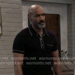 Curtis’s black polo shirt on General Hospital
