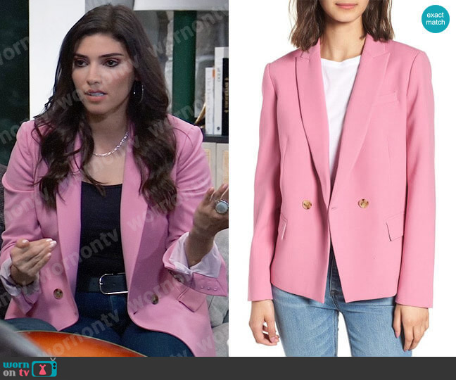 J. Crew Dover Blazer worn by Brook Lynn Quartermaine (Amanda Setton) on General Hospital