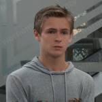 Jake’s grey and black hoodie on General Hospital