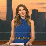 Jen Maxfield’s blue twist neck jumpsuit on Today