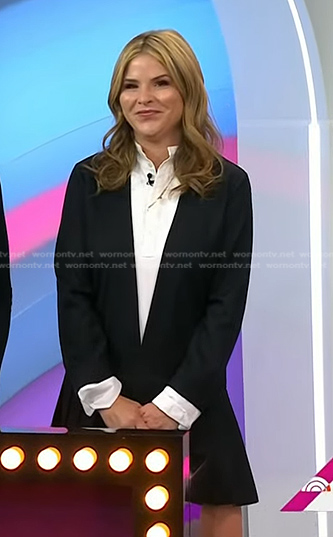Jenna’s black and white layered mini dress on Today