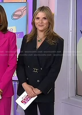 Jenna’s black belted blazer on Today