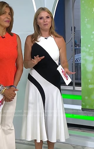 Jenna’s black and white halter dress on Today