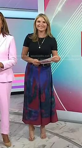 Jenna’s tie dye midi skirt and belt on Today