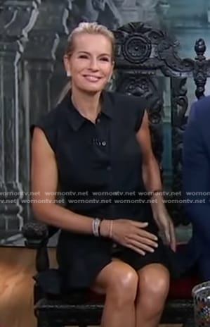 Jennifer’s black sleeveless shirtdress on Good Morning America
