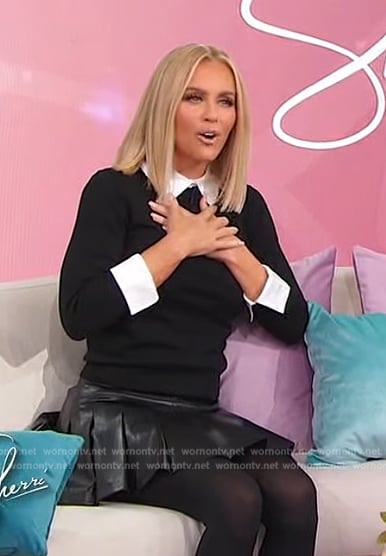 Jenny McCarthy’s contrast sweater and skirt on Sherri