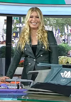 Jill’s green leather blazer on Today
