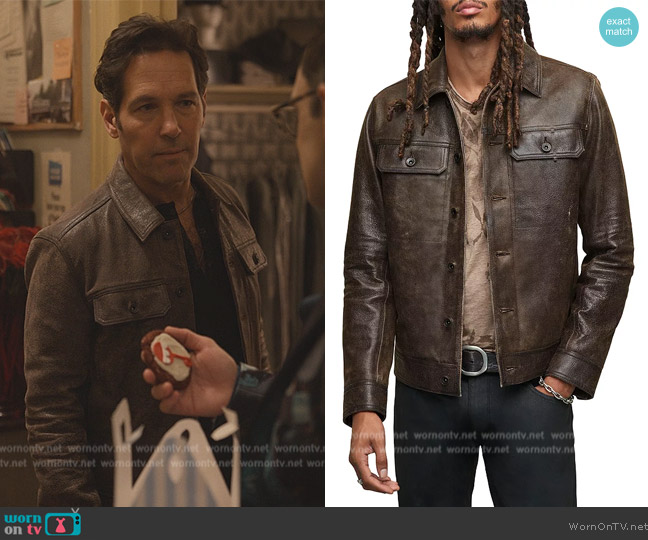 John Varvatos Saul Trucker Jacket worn by (Paul Rudd) on Only Murders in the Building