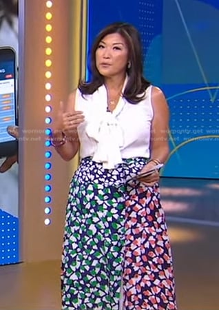 Juju’s floral print midi skirt on Good Morning America