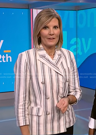 Kate’s white striped blazer on NBC News Daily