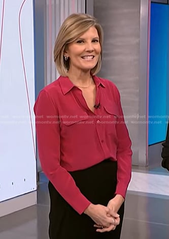Kate’s pink button down shirt on NBC News Daily