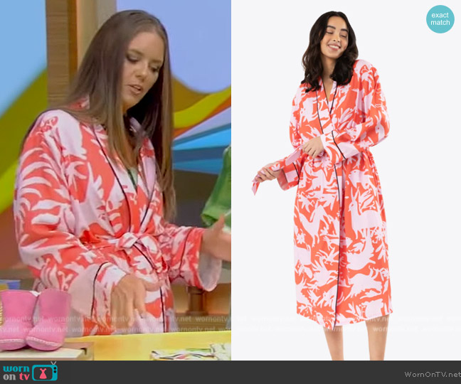 Katie Kime Otomi Robe worn by Monica Mangin on Live with Kelly and Mark