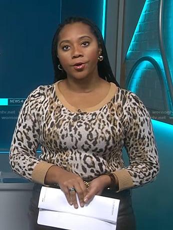 Kay’s leopard print sweater on NBC News Daily