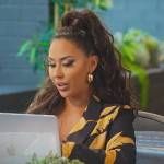 Kayla’s black palm print jumpsuit on Selling the OC