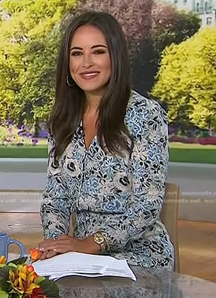 Kaylee’s blue floral print dress on Today