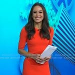 Kaylee’s red ruffle hem dress on Today