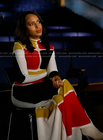 Kerry Washington’s colorblock dress on Good Morning America