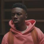 Kevin’s coral fear of god hoodie on The Chi