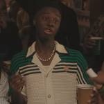 Kevin’s stripe crochet knit shirt on The Chi