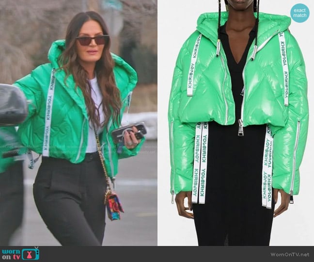 Khrisjoy Kris Iconic Puffer Jacket worn by Lisa Barlow on The Real Housewives of Salt Lake City