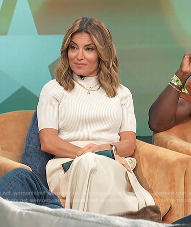 Kit’s mixed media tie waist dress on Access Hollywood