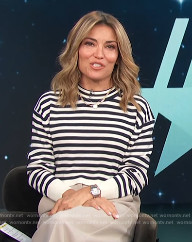 Kit’s striped sweatshirt on Access Hollywood